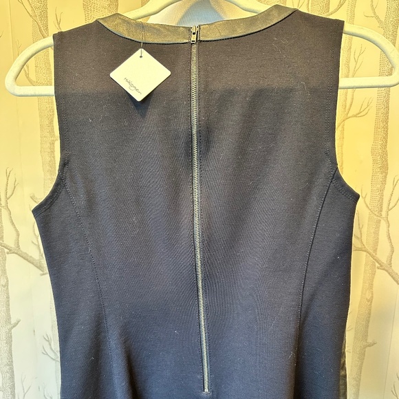 NWT Halogen Nordstrom Black LEATHER Top Size Small - Picture 3 of 7